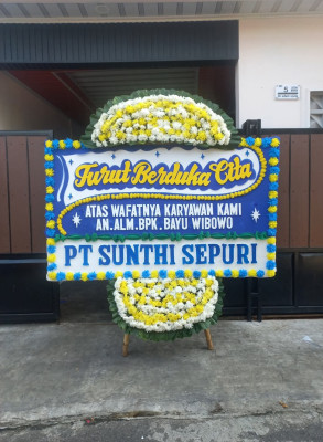Papan Bunga Duka di Kebayoran Lama